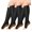 Multi-Black Brown, variant on 3 Pairs Zipper Open Toe Copper Compression Socks for Women & Men Circulation 15-20 mmhg - Better Blood Flow, Swelling, Best Support for Medical, Running, Nursing