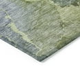 thumbnail image 4 of 3' X 5' Olive Green And Gray Abstract Washable Indoor Outdoor Area Rug, 4 of 5