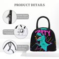 thumbnail image 4 of Gaeub Rex Dinosaur With Sunglasses Lunch Bag Water-Resistant, Leakproof, Durable, with Spacious Main Compartment and Front Pocket, for School, Work, Picnic, Outdoor Use-One Size, 4 of 6