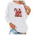 thumbnail image 1 of Fashion Womens Print Round-Neck Pullover Tops Long Sleeve Comfortable Blouse Sweatshirt, 1 of 1