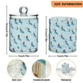 thumbnail image 5 of Yayeee 2 Pack Qtip Holder Bathroom Cotton Swab Canister with Lid Clear Dispenser Set, Blue Ice Hockey, 5 of 6