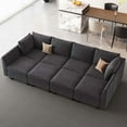 thumbnail image 3 of Belffin 8 pieces Chenille Modular Sectional Sofa Sectional Sleeper Sofa Washable Cushion with storage for Living Room,Beige, 3 of 9