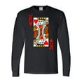 thumbnail image 4 of Go All Out King Of Hearts Playing Card Funny Long Sleeve T-Shirt Mens, 4 of 5