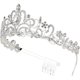 thumbnail image 5 of Corona de cristal de tiara Makone con peine de diamantes de imitación para corona de novia, boda, graduación, desfile, fiestas de princesa, tiara de boda, tiara para niños, corona de princesa, corona, 5 of 7