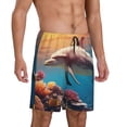 thumbnail image 2 of Sikiie Underwater Plant Dolphin Mens Pajama Shorts, Lightweight Lounge Pant with Pockets Soft Sleep Pj Shorts for MenMedium, 2 of 6