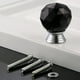 thumbnail image 5 of 1pc Diamond Manden Crystal Glass Ball Knob 30mm Clear Blanco Blanco Muebles Negro Partes Hardware Cocina Cajón Tornillos Tornillos, 5 of 6