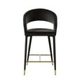 thumbnail image 3 of Best Master Furniture  Samson Contemporary Velvet Upholstered Bar Stool with Gold Accent (Set of 2) Black/Gold, 3 of 3