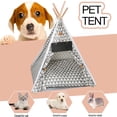 thumbnail image 2 of Tipi para Mascotas GeerDuo Tienda Portátil para Perros o Gatos Pequeños Gris, 2 of 7