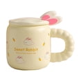 thumbnail image 1 of Tauxra Cute Easter Bunny Ceramic Coffee Mug With Lid Spoon Gift Box For Home Office School Decor, 1 of 7