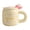 Yellow, variant on Pink Pink Easter Bunny Ceramic Coffee Tea Mug With Lid Spoon And Gift Box Set Home Office Decoration