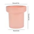 thumbnail image 2 of Nordic Style Mini Plastic Flowerpot - Simple Creative Desktop Flower Pots for Indoor Small, Durable Lightweight Pots, Fashionable Home & Office Decorative Flowerpot, 5*5*4in, Pink, 2 of 7