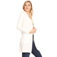 thumbnail image 2 of Women's Casual Open Front Long Sleeve Solid Cardigan with Side Pockets, 2 of 5