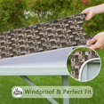 thumbnail image 6 of Multicolor Bigfoot and Checkerboard Pattern Square Fitted Tablecloth with Elastic Edge,Square Table Cover,Washable Elastic Table Cover for Home Kitchen Party Decor 34"x34", 6 of 6