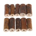 thumbnail image 2 of HOMYL 2x10 Pieces Natural Wood Log Slices Tubes Beads Crafts DIY Rustic Decorations, 2 of 8