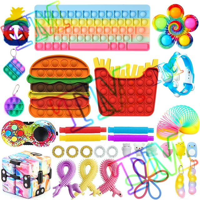 TheFound Sensory Fidget Toys Set 34/37Pcs Stress Relief Anti-Anxiety Toys Kit