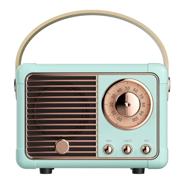 Altavoz Bluetooth LUKADER Retro Vintage Decor Azul