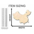 thumbnail image 2 of Unfinished Wood China Shape - Countries - Craft - up to 46" DIY 10" / 3/4", 2 of 3