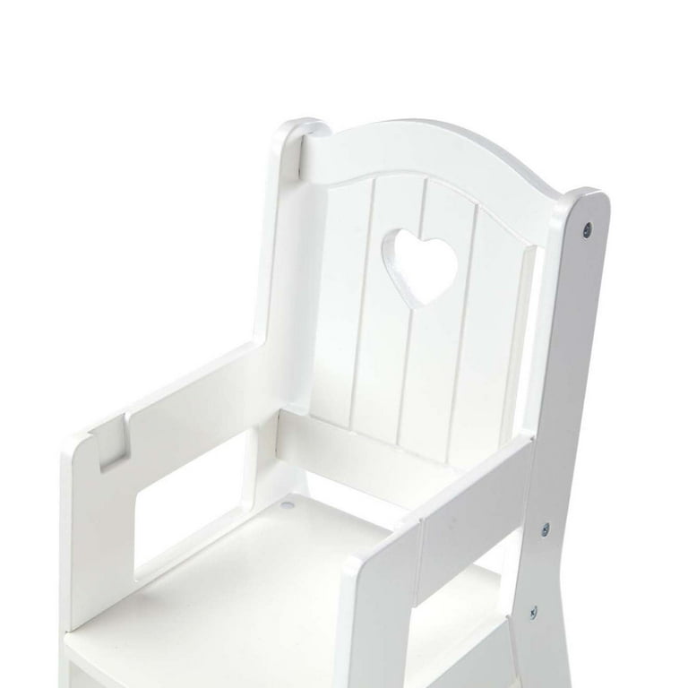 Melissa Doug Mine to Love Wooden Play High Chair for Dolls Stuffed Animals White 18 H x 8 W x 11 D Assembled