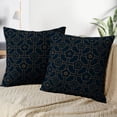 thumbnail image 4 of LALILO Throw Pillow Covers Floral Mosaic Arabesque Oriental Geometric Cushion Cover 18" x 18", 2 Pack, 4 of 6