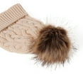 thumbnail image 4 of Baby Swim Hats 6-12 Months Girls Hat Toddler Winter Skiing Hat For Baby Girl Boy Knitted Warm Skiing Caps Pompom Kids Hat 0 24 Months, 4 of 4
