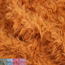 Stylish Fabric 60 Inch Faux Fur Solid Print Solid/Plain Faux Fur By the Yard, Rust