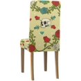 thumbnail image 4 of Funda protectora ABPHQTO silla elástica calaveras y rosas retro juego de 4, 4 of 4