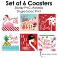 thumbnail image 5 of Big Dot of Happiness Flamingle Bells - Funny Tropical Christmas Party Decorations - Drink Coasters - Set of 6, 5 of 8
