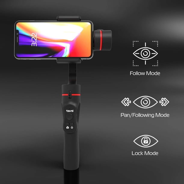 Tzumi 5643 Stabilizer for Smartphone Video Recording, 3-Axis