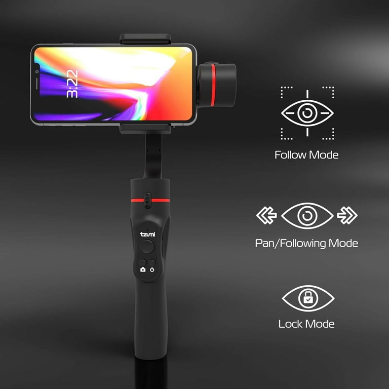 Tzumi 5643 Stabilizer for Smartphone Video Recording, 3-Axis