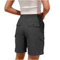 thumbnail image 5 of Vivianyn HD Women's Cargo Shorts, High Waist Button Closure Multi Pocket Casual Utility Bottoms,Gray,Size S-XXL, 5 of 6
