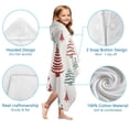 thumbnail image 7 of Multicolor Christmas Tree Pattern Hooded Bath Towel，60"x35" for Ages 3 To 12 Kids, Quick Dry Lightweight Soft Microfiber Hood Beach Towel Cover Up for Kids, 7 of 7