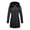 Black, variant on Women's Lightweight Puffer Bubble Coat Hooded with Faux Fur Collar Winter Warm Outerwear