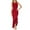 Red, variant on Women Dresses Plus Size Sleeveless Crew Neck Summer Casual Ruffle Hem Maxi Bodycon Party Wedding Guest Dress Green XXL
