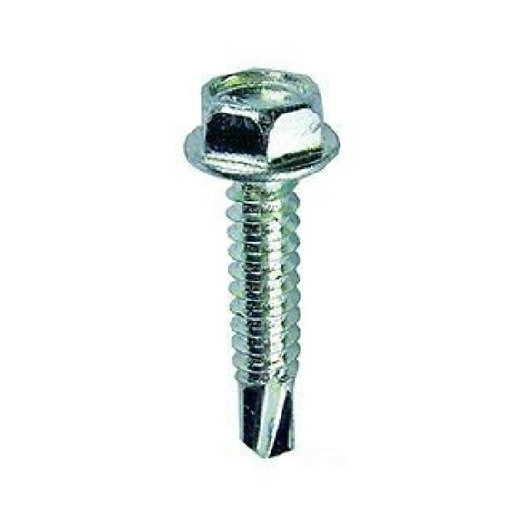 Tek Screw #10 (5/16") Zinc Plated Hex Washer Head Self Drilling Sheet Metal #10 x 1-1/2 Qty 200