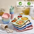 thumbnail image 4 of Juego de vajilla y cubiertos Hlukana Wheat Straw, 24 unidades, sin BPA, 4 of 7