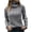 Gray, variant on Brilliant Sweaters for Women Clearance $5.00 Women Casual Winter Pullover Long Sleeve High Neck Sweater Loose Knitwear Jumper Tops Lightweight Mid Length Brown L