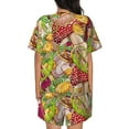 thumbnail image 3 of Lsque Bright Mushrooms Women's Short-Sleeved Pajama Set - 2 Piece Soft and Lightweight Sleepwear Set-3X-Large, 3 of 9