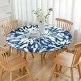 thumbnail image 3 of Colorful Tie Dye Pattern Round Fitted Tablecloth with Elastic Edge,Dining Table Cover Waterproof,Outdoor Round Tablecloth for Camping,Dining,Indoor and Outdoor, 3 of 7