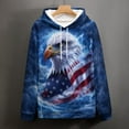 thumbnail image 4 of LAOLIUSN Men's American Flag Bald Eagle Graphic Hoodie, 3D Patriotic Theme Sweatshirt, All-Over Print Pullover, S-4XL, 4 of 7