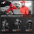 thumbnail image 2 of A-Premium Engine Motor Mount and Transmission Mount Kit Compatible with Hyundai Sonata 2006 2007 2008 2.4L, Automatic Transmission, 3-PC Set, Replace# 218303K100, 218303K000, 2 of 9
