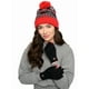 thumbnail image 1 of Gorro de Minnie Mouse con Guantes para Pantalla Táctil de Disney, Conjunto de Punto Rojo para Mujer, 1 of 8