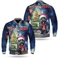 thumbnail image 3 of Merry Christmas and Happy New Year Santa Scottish Terrier Holiday Xmas Winter All Over Print 3D Baseball Jacket Scottie Dog Lover Gifts Bomber Jacket Softball - 00024, 3 of 6