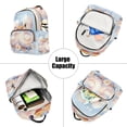 thumbnail image 5 of Cute Ducks Flowers Travel Laptop Backpack Casual Daypack Lightweight Bookbag Compartment for Business, 5 of 7