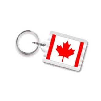 North Carolina Souvenir Keychain - 2 Inch Acrylic State Map With Retro Landmark Design - Made In USA