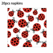 Insect Ladybug Party Disposable Tableware Sets Kids Birthday Plates Cups Napkins For Baby Shower Party Dinnerware Decoration