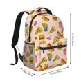 thumbnail image 2 of Fotbe Hamburger Pizza Coke Mochila Casual con Estampado para Escuela, Viajes y Actividades al Aire Libre - Duradera, Ligera y Cómoda, 2 of 5