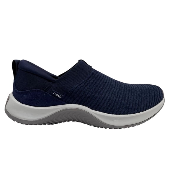 Ryka Women's Encore Knit Plus Athletic Casual Shoes Size 7.5 Blue Slip-on Style