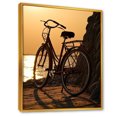 thumbnail image 2 of Designart "Spin at Sunset" Bicycle Floater Framed Wall Art Prints, 2 of 5