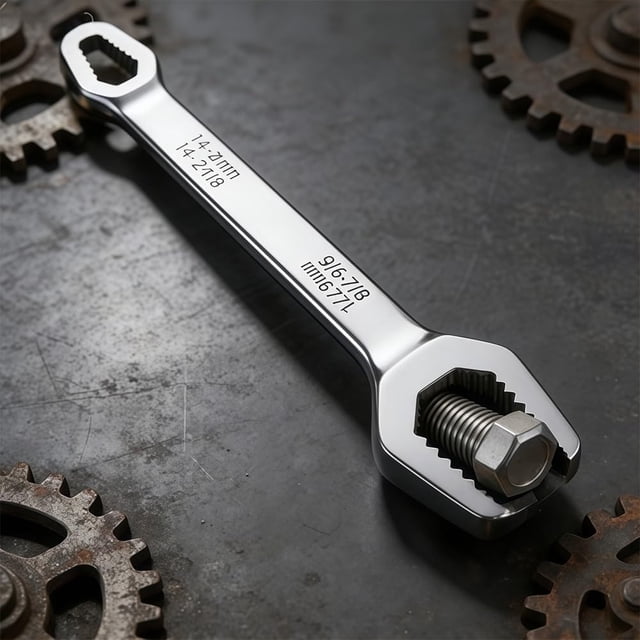 Fufafayo Double-Ended Torx Wrench Set, Automotive Torque Wrench Tool, Adjustable Multi-Size Wrench For Mechanical Maintenance, Self-Tightening Ratcheting Wrench For Car Motorcycle Bike Repair