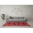 thumbnail image 3 of Ahgly Company Indoor Square Oriental Red Industrial Area Rugs, 3' Square, 3 of 4